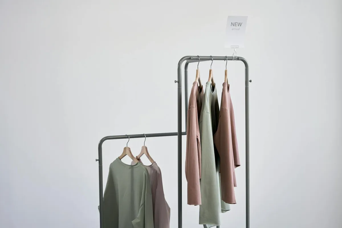 A minimalist retail interior in neutral tones